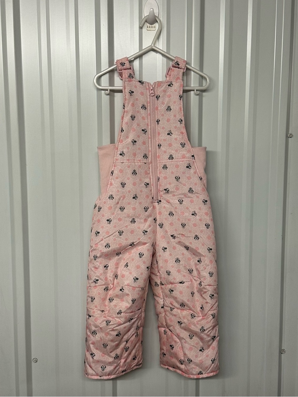 Disney Minnie Mouse Pink Insulated Bib Overalls Toddler Girls Winter
